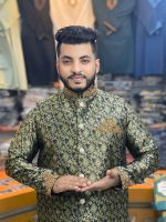 ( Code: 1994 )- কাতান ফেব্রিকের পাঞ্জাবি ও কোটি কম্বো সেট - Image 2