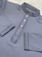 চায়না চেলি কটন মিনিমালিস্ট এমব্রয়ডারি পাঞ্জাবি - Image 2