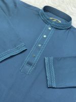 চায়না চেলি কটন মিনিমালিস্ট এমব্রয়ডারি পাঞ্জাবি - Image 2