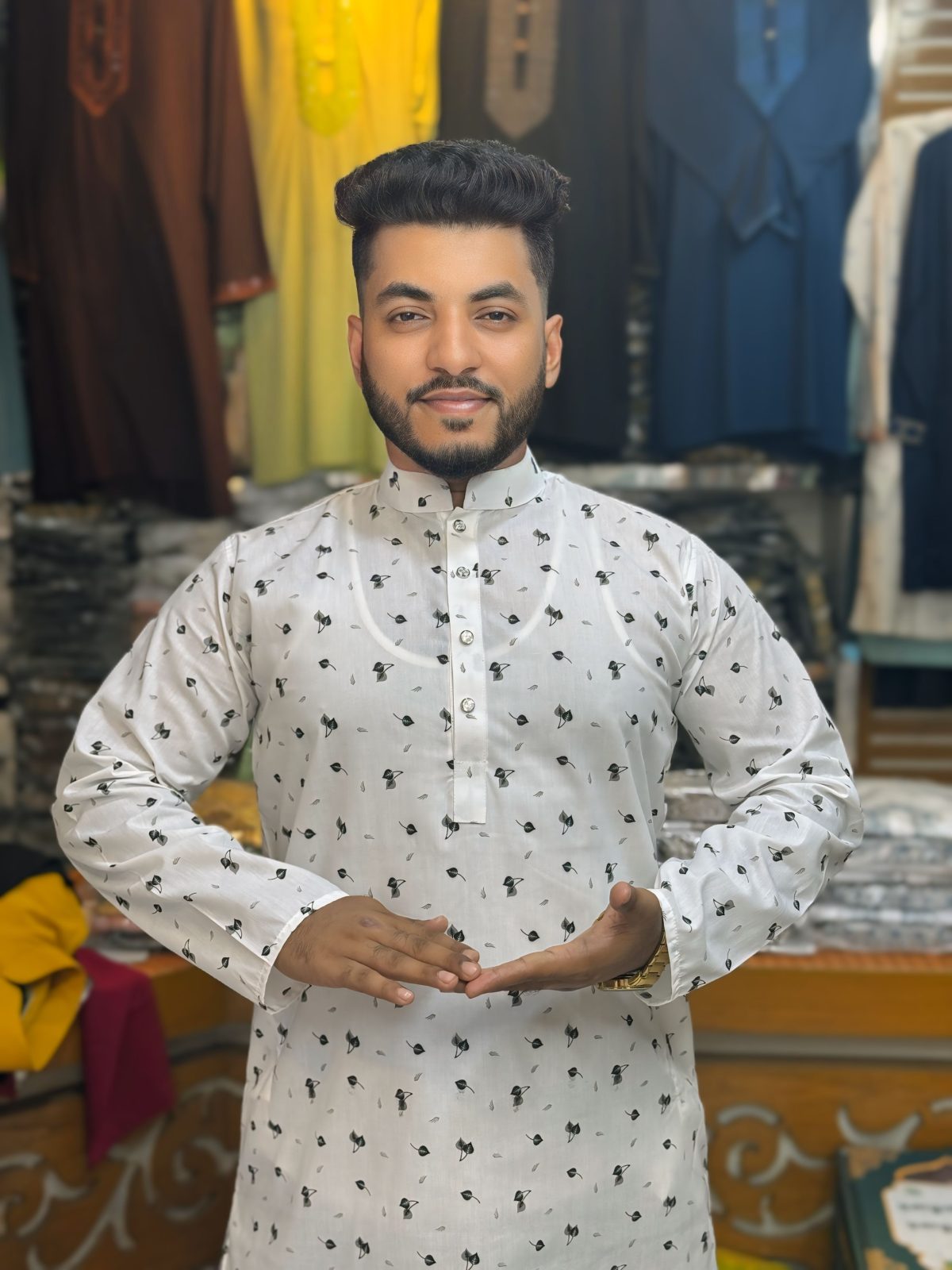 প্রিমিয়াম কটন ডিজিটাল প্রিন্ট পাঞ্জাবি [ Code: 202 ] - Image 1