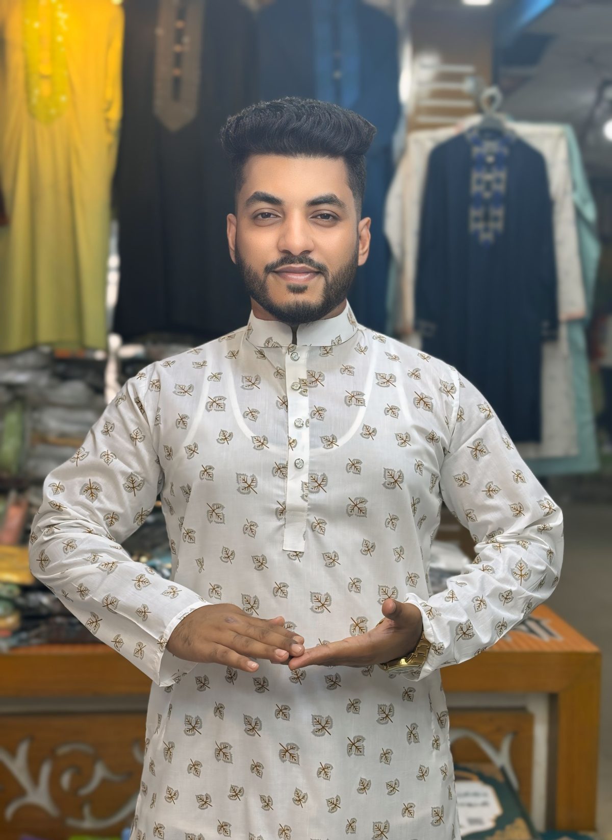 প্রিমিয়াম কটন ডিজিটাল প্রিন্ট পাঞ্জাবি [ Code: 203 ] - Image 1