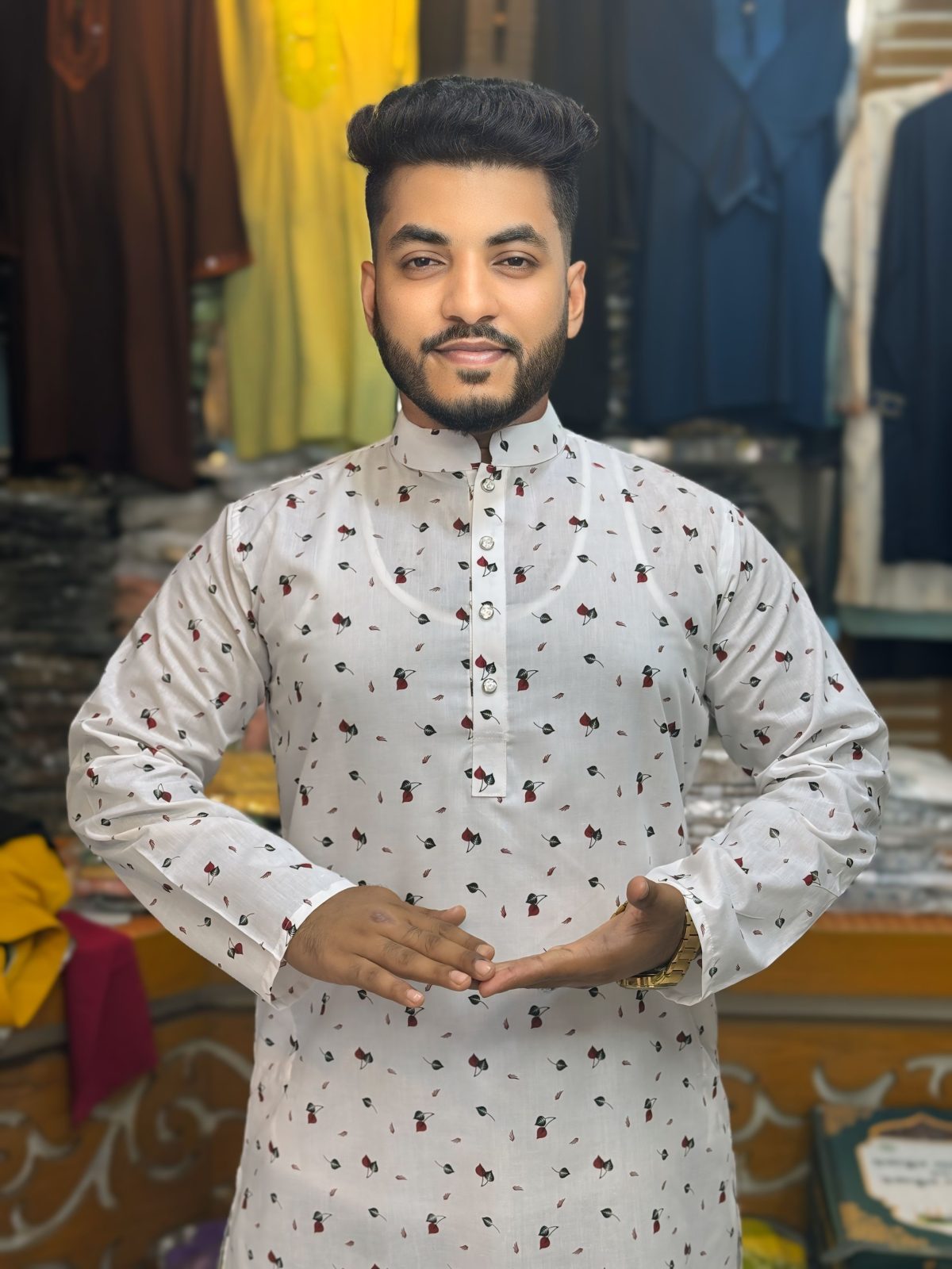 প্রিমিয়াম কটন ডিজিটাল প্রিন্ট পাঞ্জাবি [ Code: 204 ] - Image 1