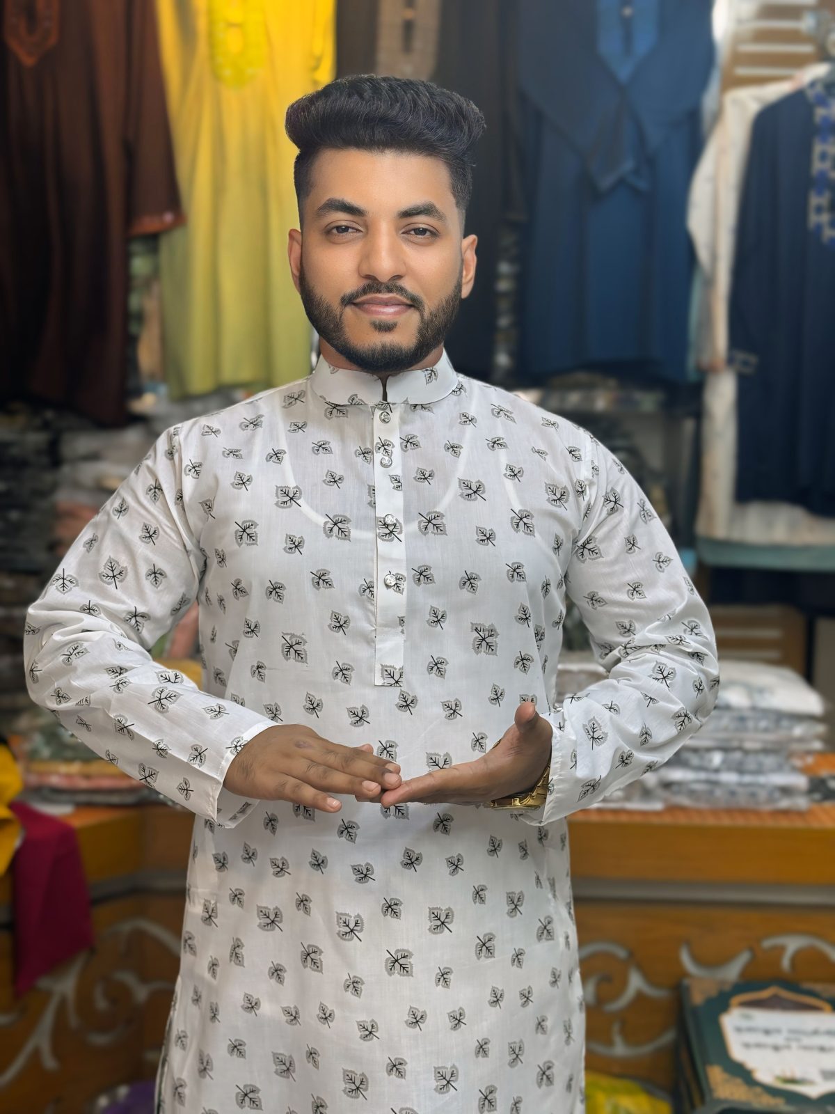 প্রিমিয়াম কটন ডিজিটাল প্রিন্ট পাঞ্জাবি [ Code: 207 ] - Image 1